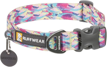 Ruffwear, Front Range Dog Collar, Adjustable Tubelok Webbing, Lightweight, Side Release Buckle, Aluminum V-Ring, Durable for Everyday Use, Reef Fish, 20"-26"