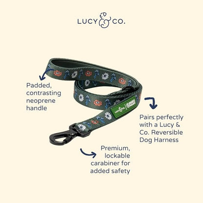 Lucy & Co. x Parks Project Power to the Parks Dog Leash, Durable Matching Dog Lead with Heavy Duty Hardware, Small