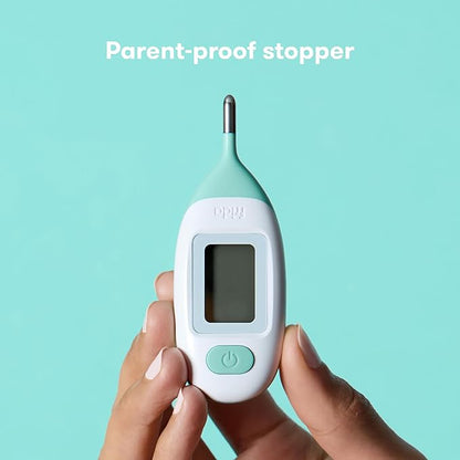 Frida Baby Rectal Thermometer for Babies, Digital Fever Thermometer for Babies, Newborns & Infants, Quick & Accurate Temperature Check, Water Resistant, Clear Case, Memory Holds Last 10 Readings