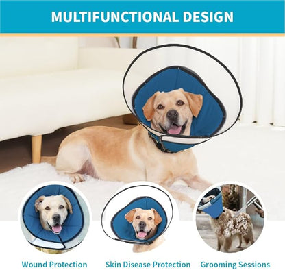 Cone Pet Cone (Blue, M(13.2"-15.5"))