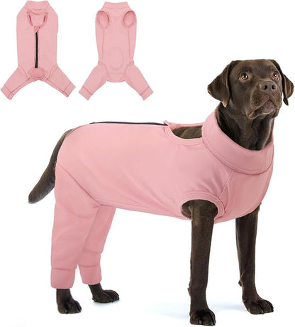 KOESON Dog Recovery Suit Hind Leg, Recovery Sleeve for Female Male Dogs, Pet Leg Sleeve to Stop Licking, Pet Rear Leg Wound Cover, Dog Spay Onesie for Wound Heal Care