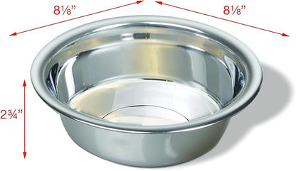 Van Ness 64-Ounce Lightweight Dish, Large, Stainless Steel