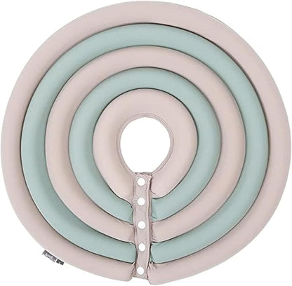Dog Cone Collar, Inflatable Dog Neck Donut Collar Alternative After Surgery, Soft Protective Recovery Cone for Small Medium Large Dogs and Cats Puppies - Alternative Collar (Beige Green,XS)