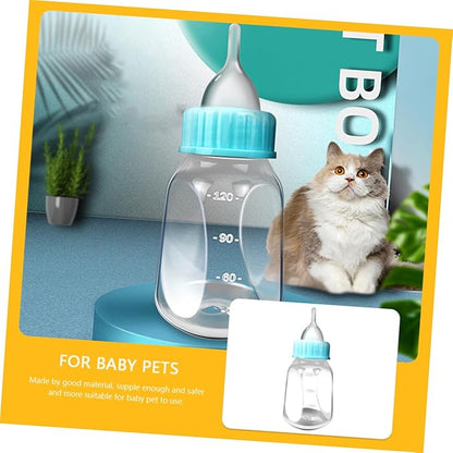 BESPORTBLE 2Pcs Transparent Kitten Milk Bottles with Scale Design Silicone Nursing Feeders for Puppies and Newborn Small Pets Portable Lightweight Feeding Bottles to Control Intake and