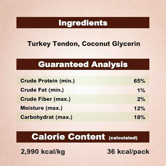 A Freschi srl Turkey Tendons for Dogs, Long-Lasting, Hypoallergenic Rawhide Alternative, Human Grade, Healthy Puppy Chews, Natural Dog Treats for Small Dogs, Ring (S), 40 Count Box