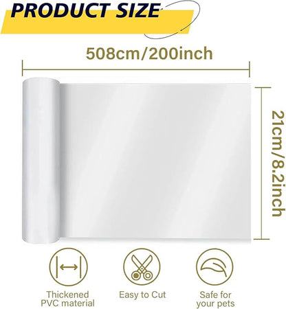 yongjoy Door Protector from Dog Scratching - Cat Scratch Door Frame Single Side Adhesive Protector Anti Dog Scratch Door Guard for Dogs Clear - 200" x 8.2"