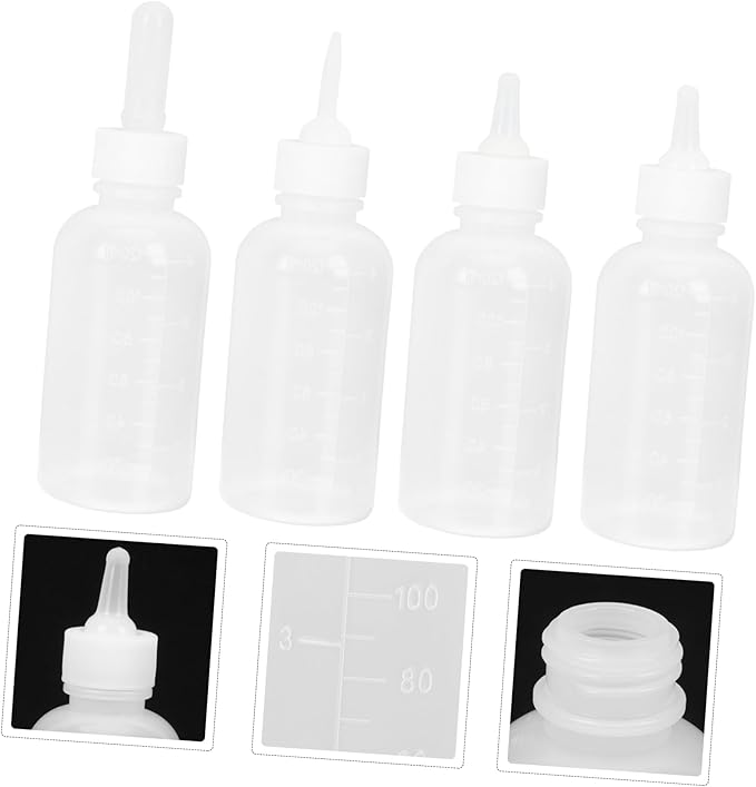BESPORTBLE 4pcs Pet Feeder Bottle Dog Cat Kitten Puppy Milk Bottle for Easy Feeding and Cleaning