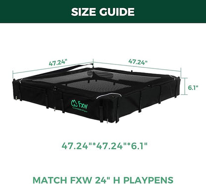 FXW Homeplus Unleashed Indoor Dog Playpen - Stress-Free and Safe Play, Heavy Duty 24 Inch 8 Panels with Playpen Cover for Puppy and Small Dogs, White│Patented