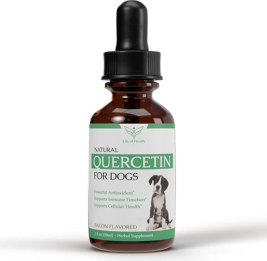 Quercetin for Dogs - Quercetin for Dogs Allergies - Supports Immune, Respiratory, Skin Health & More - Dog Allergy Support - Dog Allergy Relief - 1 fl oz