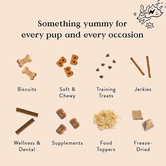 Bocce's Bakery Oven Baked PB & Banana Recipe Treats for Dogs, Wheat-Free Dog Treats, Made with Real Ingredients, Baked in The USA, Natural Peanut Butter & Banana Biscuits, 14 oz