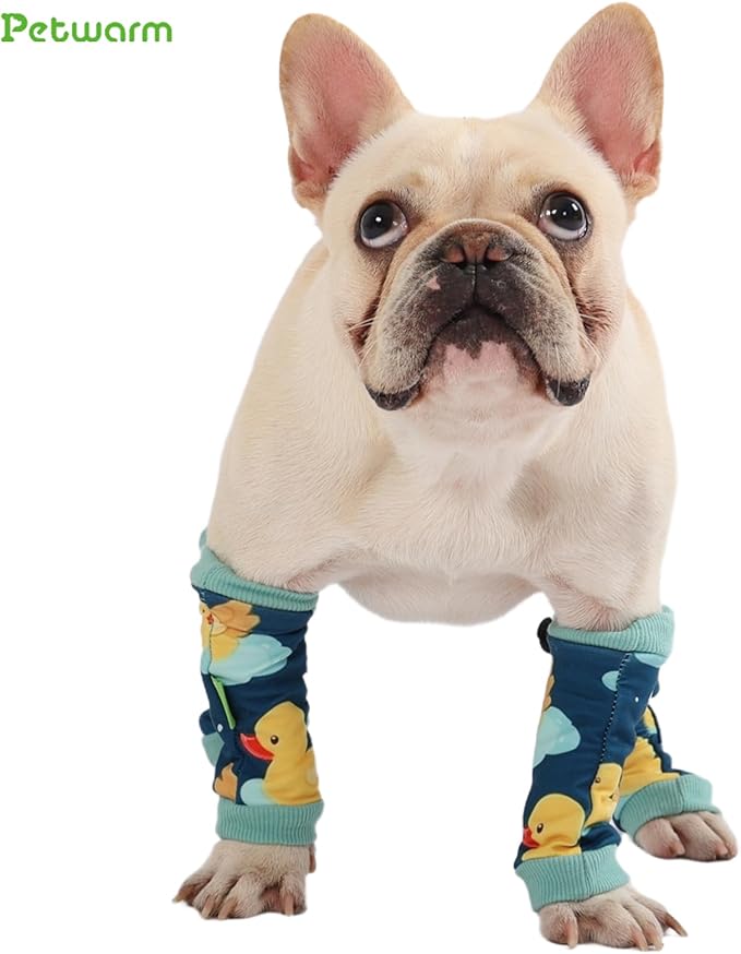 PetWarm Dog Recovery Sleeve 4pcs Set, Dog Leg Sleeve, Ideal for Comfort and Support During Pet Recovery, Suitable for Active or Support Recoverying Pet Use, Green, L