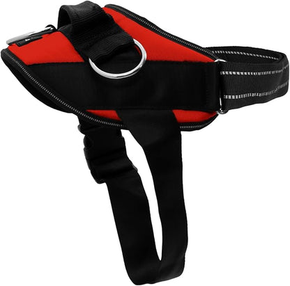 ShawnCo Essential Dog Harness, No-Pull Pet Vest with 3 Leash Clips, No Choke, Reflective, Adjustable and Padded, for Easy Walking and Training for Small Dogs (Mustang Red, S)