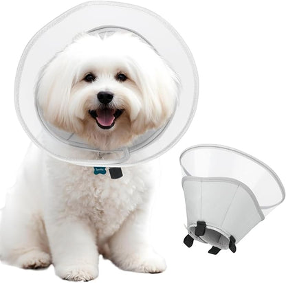 Soft Dog Cone Collar for Large Medium Small Dogs, Adjustable Cones for Dogs to Stop Licking, Recovery Collar After Surgery to Prevent Licking-Comfortable Alternative to Dog Cones(M(Neck:13.2"-15.5")
