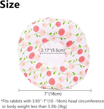 Adjustable Rabbit Protection Cone Collar,Soft Pet Recovery Collar for Rabbits/Chinchilla/Guinea Pigs/Kittens After Surgery Wound Healing,Elizabeth Neck E-Collar for Small Animals (XS, Pink Cherry)