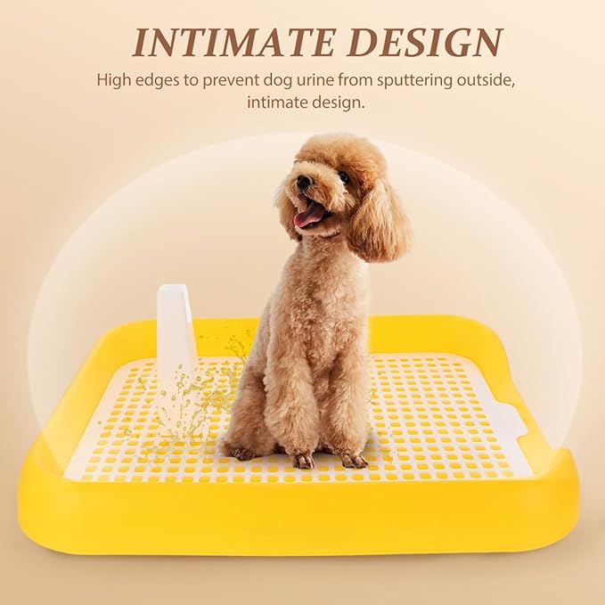 ULTECHNOVO Dog Litter Box Mesh Training Toilet Potty Tray for Puppy and Small Size Dog Indoor Dogs Potty Training Pads Holder for Small and Medium Dogs Pee Pad Holder