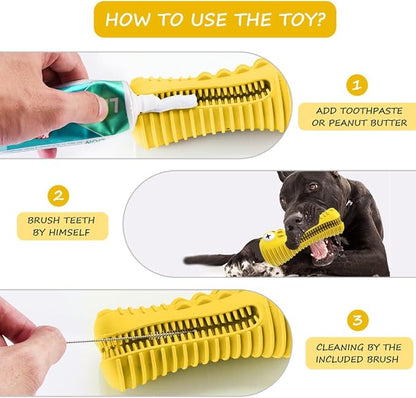 Cutiful Dog Toys for Aggressive Chewers Large Medium Breed, Indestructible Dog Chew Toys, Squeaky Interactive Tough Extremely Durable, Dogs Toothbrush Toys to Keep Them Busy