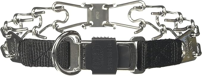 Herm Sprenger Stainless Steel Prong Dog Training Collar with Quick Release Buckle No-Pull Collar for Dogs (Stainless Steel, 20in x 3.2mm (Neck Size Up to 17in))