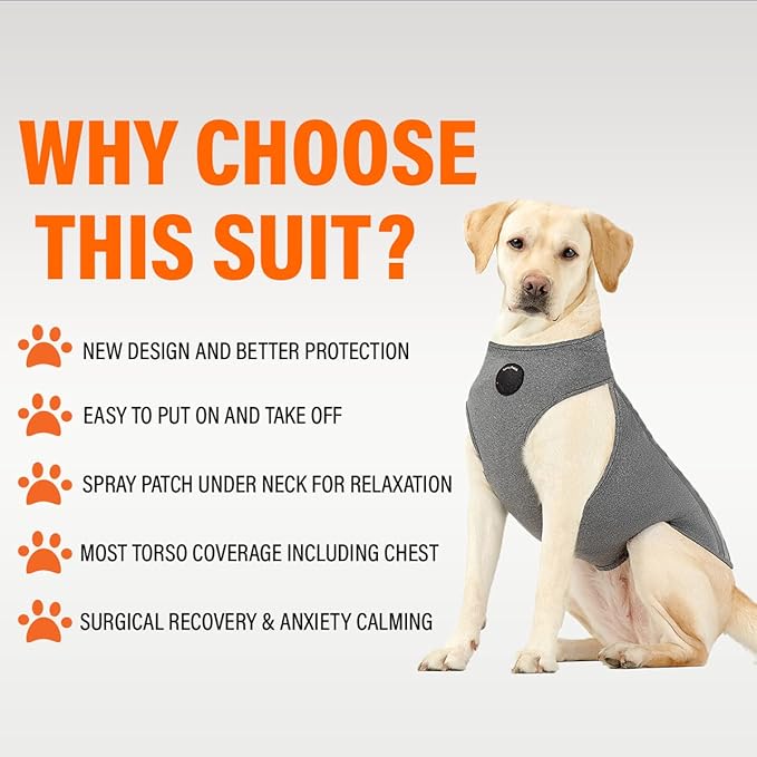 NeoAlly Upgraded Dog Surgical Recovery Suit Cone Alternative Onesie Post Surgery Wear Protects Abdominal Wounds and Skin Anti Licking, Aids Hot Spots, and Provides Anti Anxiety Relief