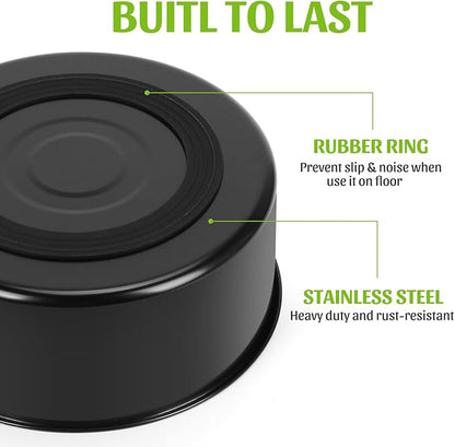 Dog Bowls for Crate, 54oz & 34oz Kennel Bowls Mountable & Non Slip Rubber Base ‌Dual Purpose Stainless Steel Dog Food and Water Bowl Set for Large and Medium Pets, Cats, Puppy, Dogs