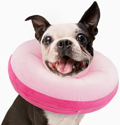 Kuoser Inflatable Dog Cone Collar, Soft Dog Cone Alternative After Surgery, Dogs Donut Collar to Stop Licking, Inflatable Doggie Neck Pillow,Comfortable Recovery E-Collar for Small Medium Large Dogs,M