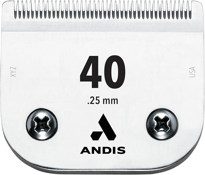 Andis 64076 UltraEdge Detachable Blade Size 40 – Carbon Steel Dog Clipper Blade, 1/100" Cut Length, Ultra Close Precision Grooming