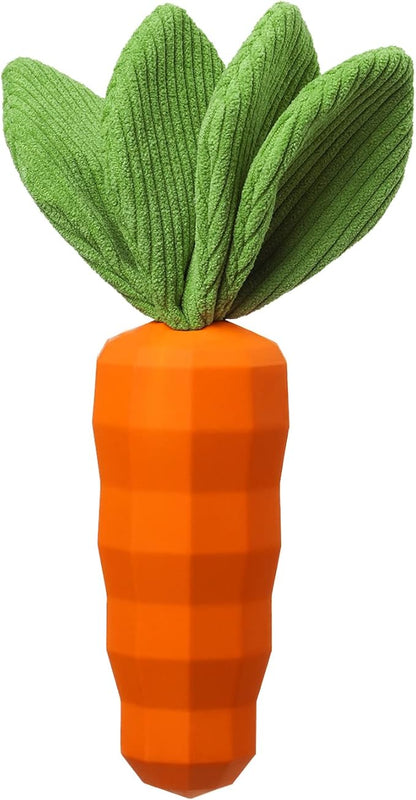 MewaJump Dog Squeaky Chew Toys for Aggressive Chewers, Easter Toys Rubber Carrot Dog Toys for Training and Cleaning, Durable Interactive Tough Dog Toy for Puppy Medium Dogs