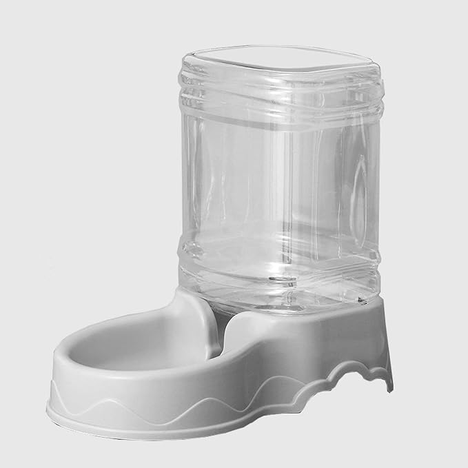 muhm Pet Automatic Feeder Cat Drinking Bowl Cat Bowl Large Capacity Dog Bowl 3.8L Combo Food Storage Bucket Pet Supplies Grey Automatic Drinking Fountain