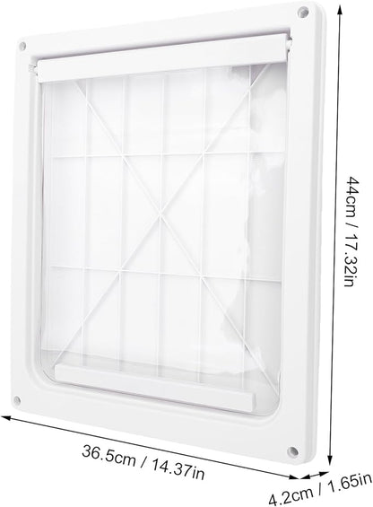 Asixxsix Pet Door, Large Doggy Door with Transparent Flap for Interior and Exterior Gates or Walls Weatherproof High Strength Easy to Install (L)