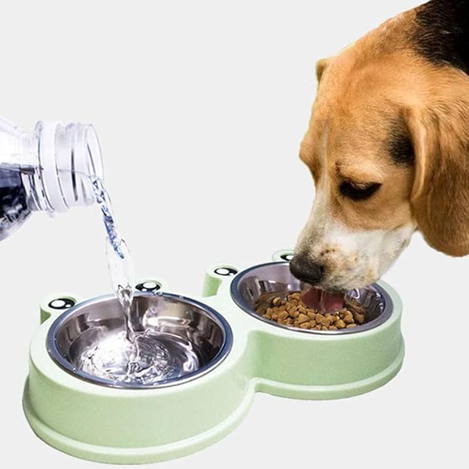 Dog Bowls Cat Bowls Pet Bowls Dog Food Water Feeder Stainless Steel Pet Drinking Dish Feeder Cat Puppy Feeding Supplies Dog Accessories Pink