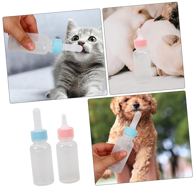 balacoo 2pcs Puppy Kitten Goat Feeder Bottle Nursing Bottle for Puppies Kitten Feeder Small Animal Milk Capacity