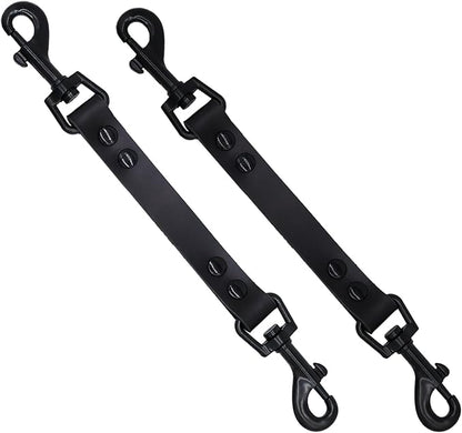 Dog Safety Clip for Prong Collar, Waterproof Leash Backup Clip Connector, Dual Clasps Rotating Buckle for Pinch Collar (2 Pcs)