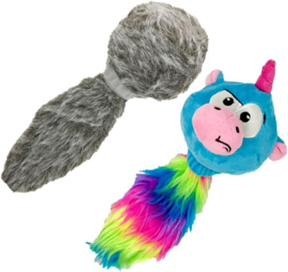Hyper Pet Doggie Tail & Unicorn Pal Interactive Plush Dog Toys - 2 Pack Value Pack (Interactive Toy that Wiggles, Vibrates & Barks Dog Toys for Boredom & Stimulating Play) Colors May Vary