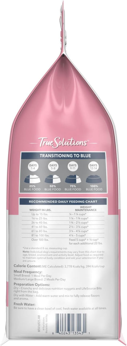Blue Buffalo True Solutions Digestive Care Natural Dry Dog Food for Adult Dogs, Chicken, 4-lb. Bag