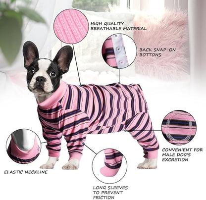 FEimaX Dog Recovery Suit After Surgery, Pet Abdominal Wounds Post Surgical Shirt for Dogs Cats, Puppy Spay Neuter Prevent Licking Onesie Alternative Bandages E-Collar & Cone