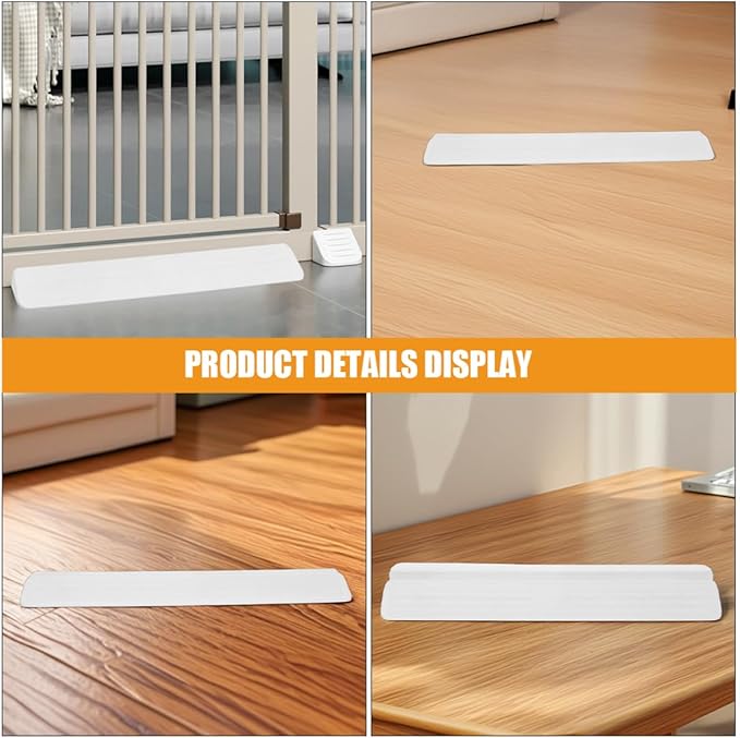 2pcs Skirt Board for Gate Stairs Safety Doorway Ramp Transition Strip Pet Barrier Holder Furniture Wall Protector