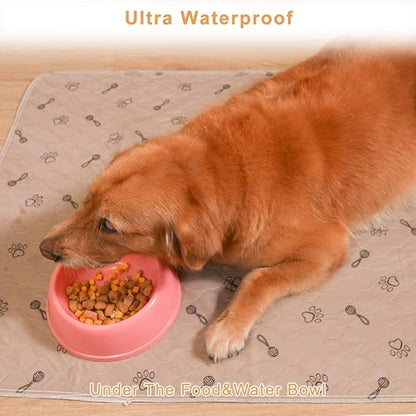 Peepeego 48x96 Extra Large Dog Pad Washable and Free Dog Comb, Reusable Puppy Pad with Fast Absorbent, Waterproof, Premium Non Slip Pet Carpet for Training, Whelping