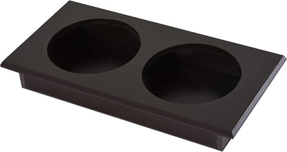 PawHut Raised Pet Feeding Storage Station with 2 Stainless Steel Bowls Base for Large Dogs and Other Large Pets, Coffee