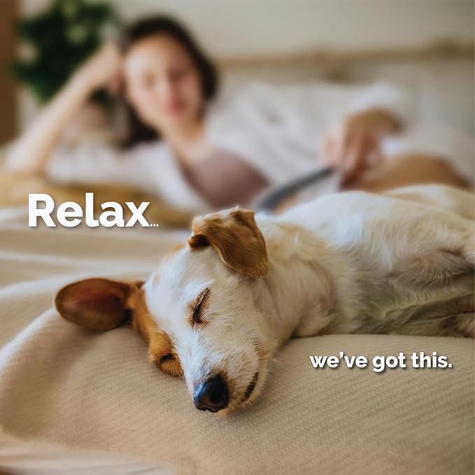 Melatonin Calming Soft Chews for Dogs, Vet-Formulated to Provide Relaxation & Anxiety Relief, Helps Reduce Stress & Tension-Supports Healthier Skin & Coat.120 Tasty Soft Chews.