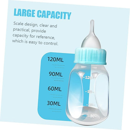 Totority 2Pcs Cat Feeder Bottles Kitten Nursing Milk Container with Clear Scale Soft Silicone for Puppies Rabbits Portable Lightweight Pet Feeding
