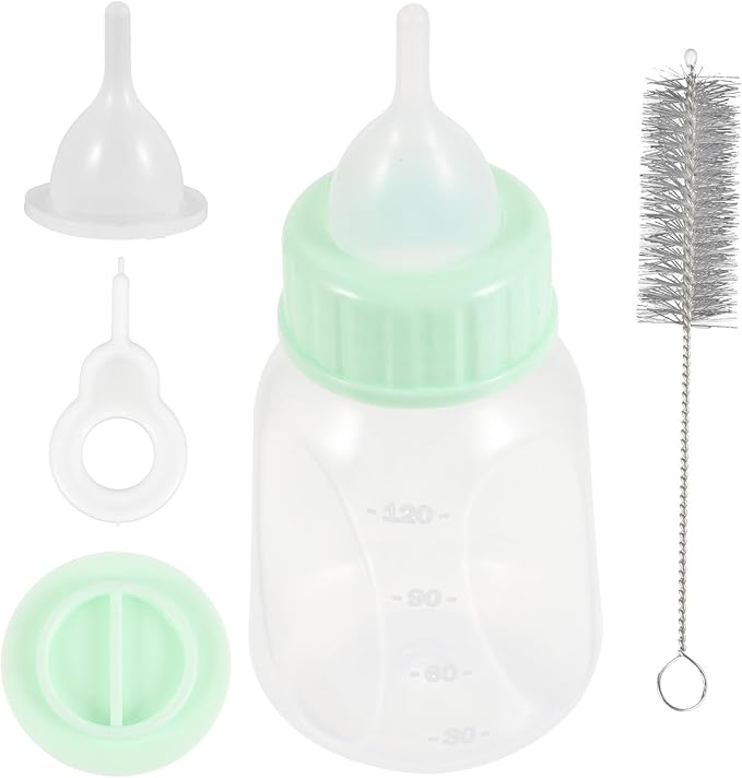 Pet Nursing Bottle Kit Small Soft Squeeze Feeding Set for Puppies Kittens and Small Pets Lightweight Portable Reusable Elastic Milk Feeder for Dogs Cats Hamsters