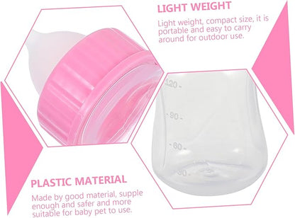 Happyyami 2pcs Cat Milk Bottle Kitten Feeding Bottles No Odor Kitten Supplies for Newborns