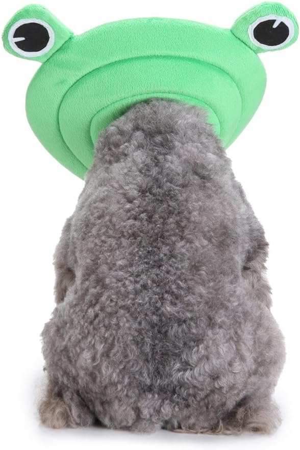 Pet Recovery Collar,Dog Protective E-Collar Soft Dog Cone Breathable Secure Lovely Collar for Puppy Small Medium Dogs (M-Neck: 35-38cm, Frog)