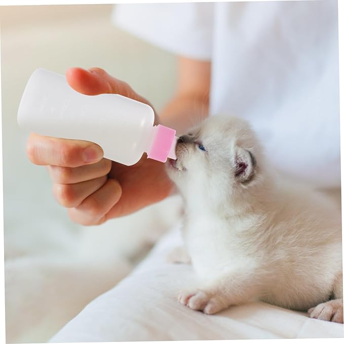 LIOOBO 6pcs Baby Milk Bottle Set for Small Dogs Cats Reusable Nursing Bottles for Newborn Pets Puppy Kitten Feeding Solution