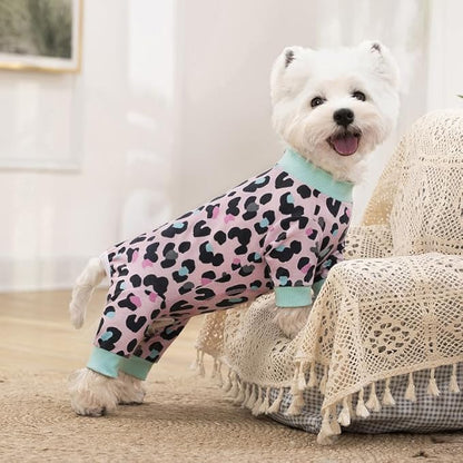 Dog Surgery Recovery Suit, Dog Onesie for Surgery Female Male Dogs, Dogs Pajamas Long Sleeve, Small Dogs Onesie, Abdominal Wound Bandages Surgical Suit, Cat Recovery Suit for Shedding Skin Disease