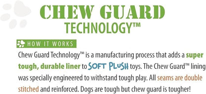 goDog Bubble Plush Dragons Squeaky Dog Toy, Chew Guard Technology - Lime, Large