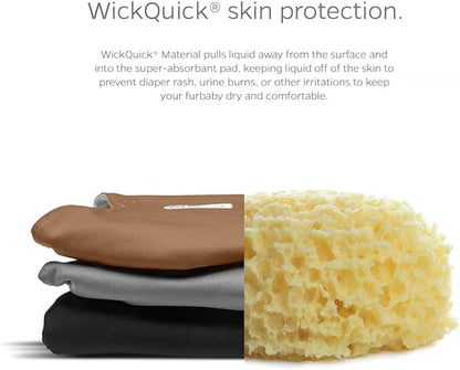 Pet Parents® Washable Belly Bands for Male Dogs (3pack) + Extendrs® of Durable Dog Diapers Male, Premium Male Dog Diapers & Dog Wraps (Small, Natural)