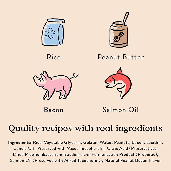 Bocce's Bakery Puppy Bac'n Nutty Training Treats for Dogs, Wheat-Free Dog Treats, Made with Real Ingredients, Baked in The USA, 3 oz