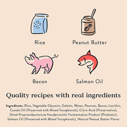 Bocce's Bakery Puppy Bac'n Nutty Training Treats for Dogs, Wheat-Free Dog Treats, Made with Real Ingredients, Baked in The USA, 3 oz
