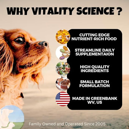 Vitality Science Luxolite Bentonite Clay for Pets | All Natural Anti Diarrhea for Dogs & Cats | Gas Relief for Dogs | Detox for Digestive & Immune Support for Dogs | Loose Stool Relief (Large)
