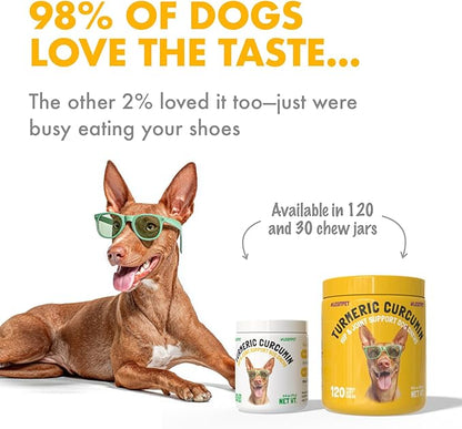 LEGITPET Turmeric Curcumin Hip & Joint Supplement for Dogs – Supports Mobility, Comfort & Overall Wellness – with Collagen & BioPerine – 30 Chews
